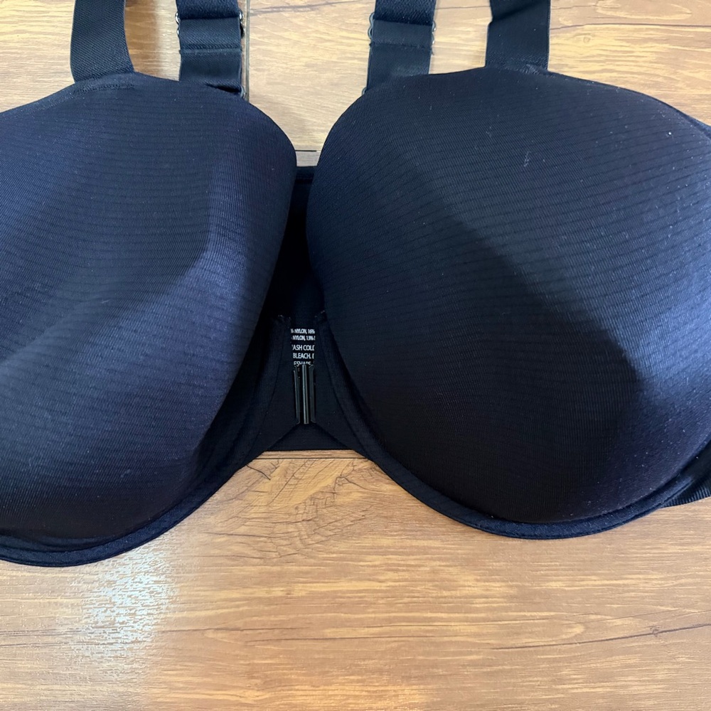 Paramour Utopia Front Close Contour Bra Size 44H Black Underwire Style 155149 - Picture 2 of 6
